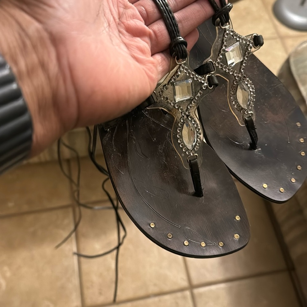 Black and Gold sandals